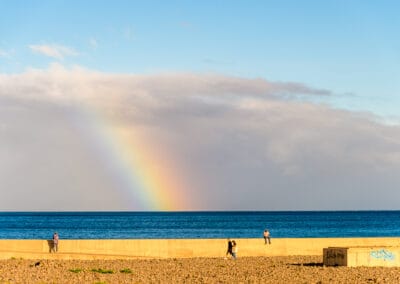 Regenbogen am Hafen von Funchal